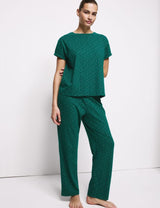 Pijama de manga corta estampado flat pack