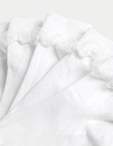 Pack de 5 pares de calcetines con volantes de organza