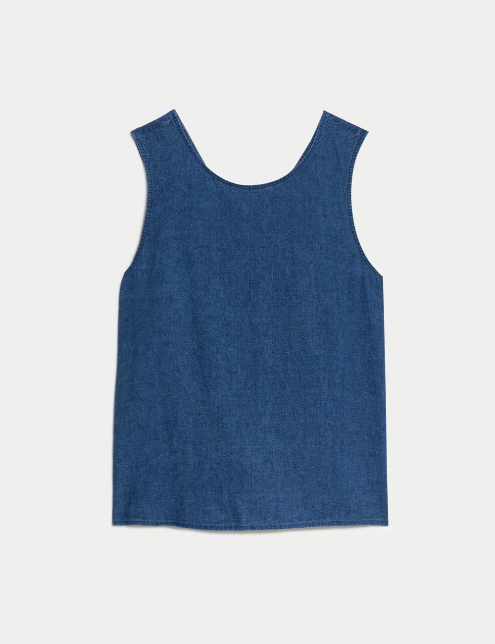 Blusa de lino sin mangas