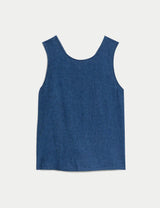 Blusa de lino sin mangas