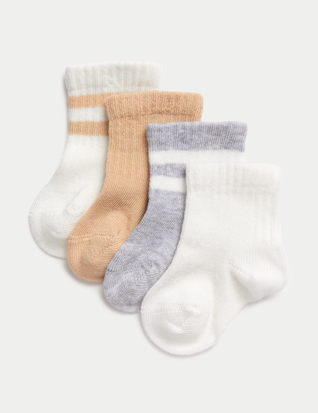 Pack de 4 pares de calcetines tobilleros para bebé
