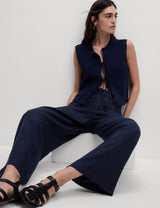 Pantalón pescador de lino viscosa