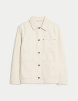 Chaqueta vaquera de algodón con bolsillos