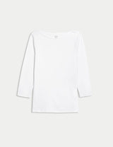 Camiseta de manga semilarga de rayas