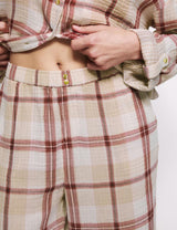 Pijama de manga larga de cuadros