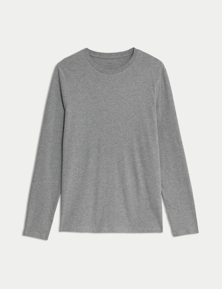 Camiseta lisa manga larga