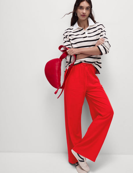 Pantalón de lino viscosa wide