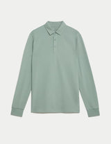 Polo de manga larga liso