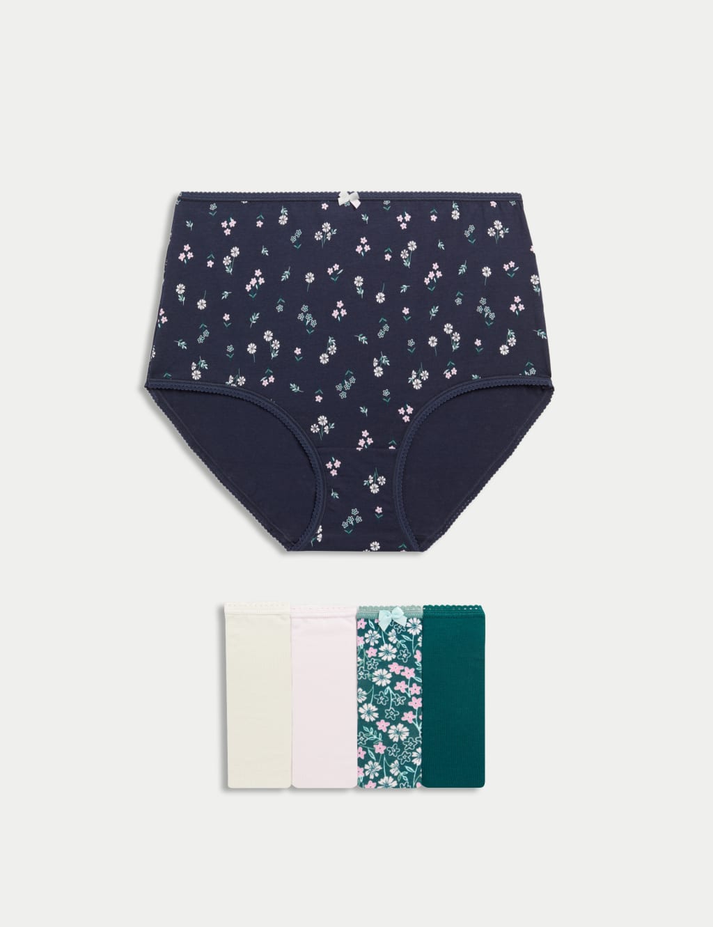 Pack 5 bragas altas diseño