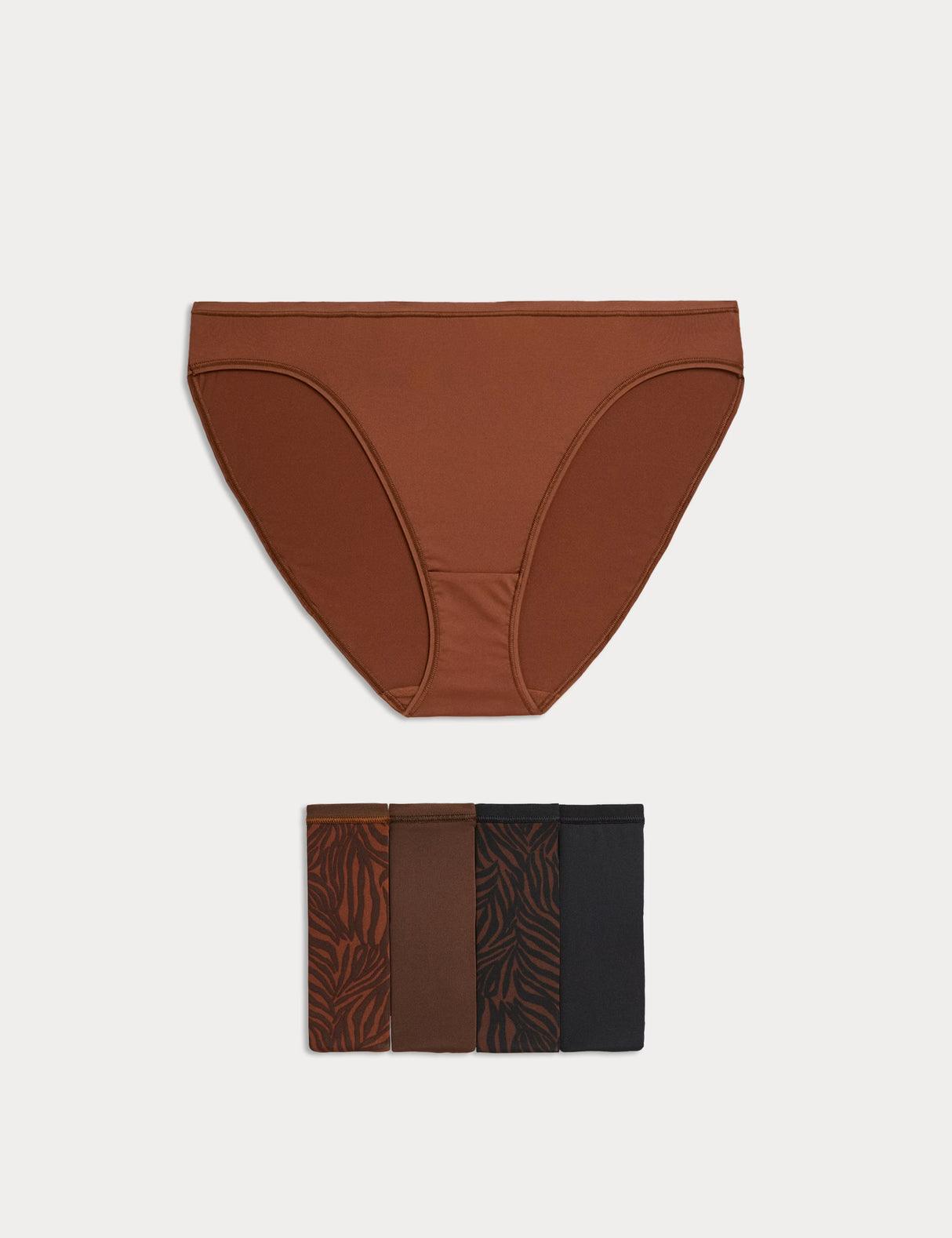 Pack 5 bragas altas borde invisible