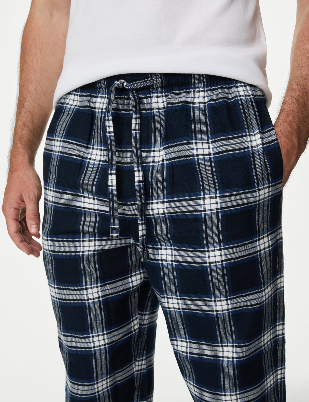Pack de 2 pantalones largos de franela a cuadros