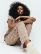 Pijama de manga corta estampado flat pack