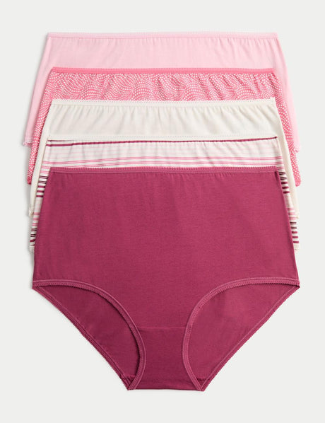 Pack 5 bragas altas diseño F.B.