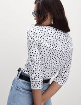 Camiseta de manga semilarga estampada