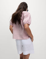 Blusa de rayas de manga corta