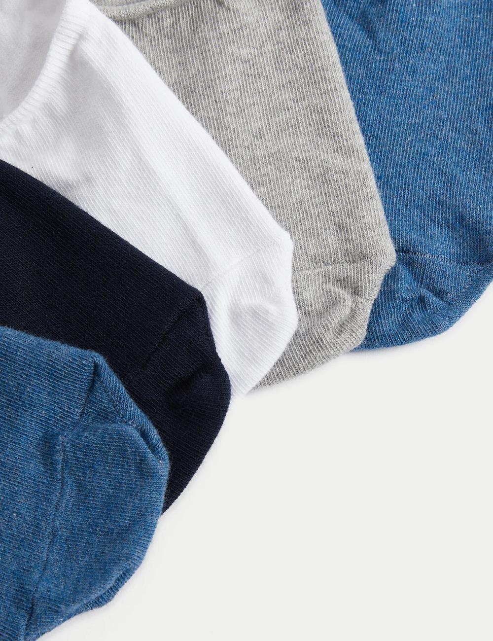 Pack de 5 pares de calcetines invisibles lisos