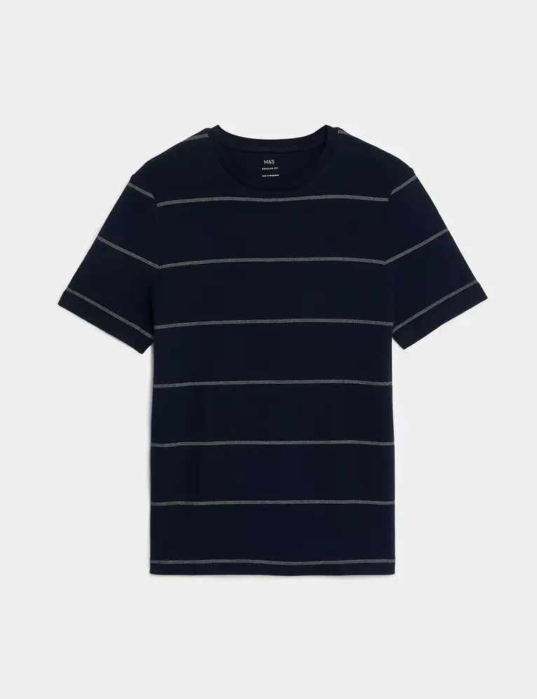 Camiseta de manga corta a rayas