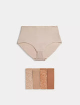 Pack 5 bragas altas borde invisible