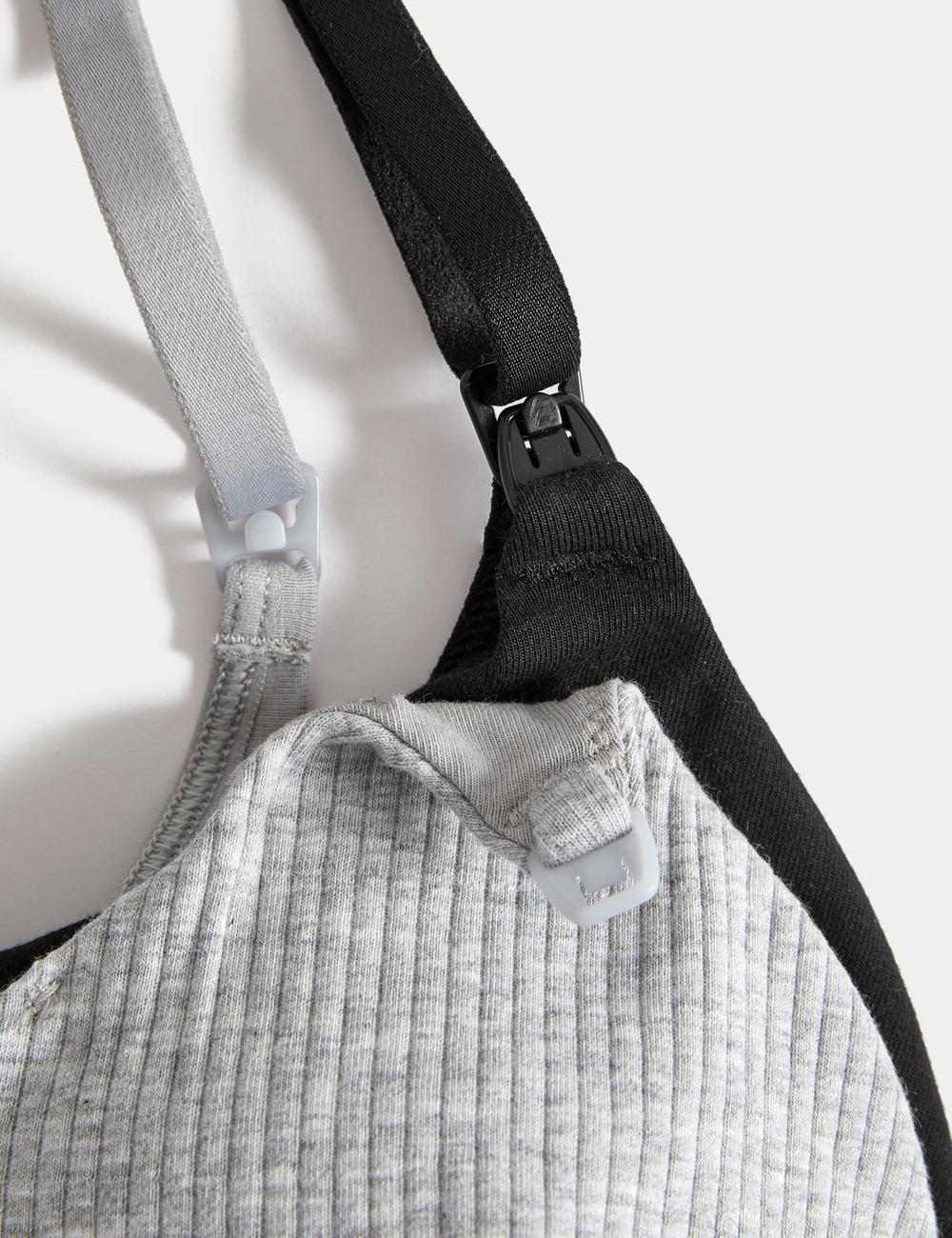 Pack 2 sujetadores maternidad de algodón con canalé