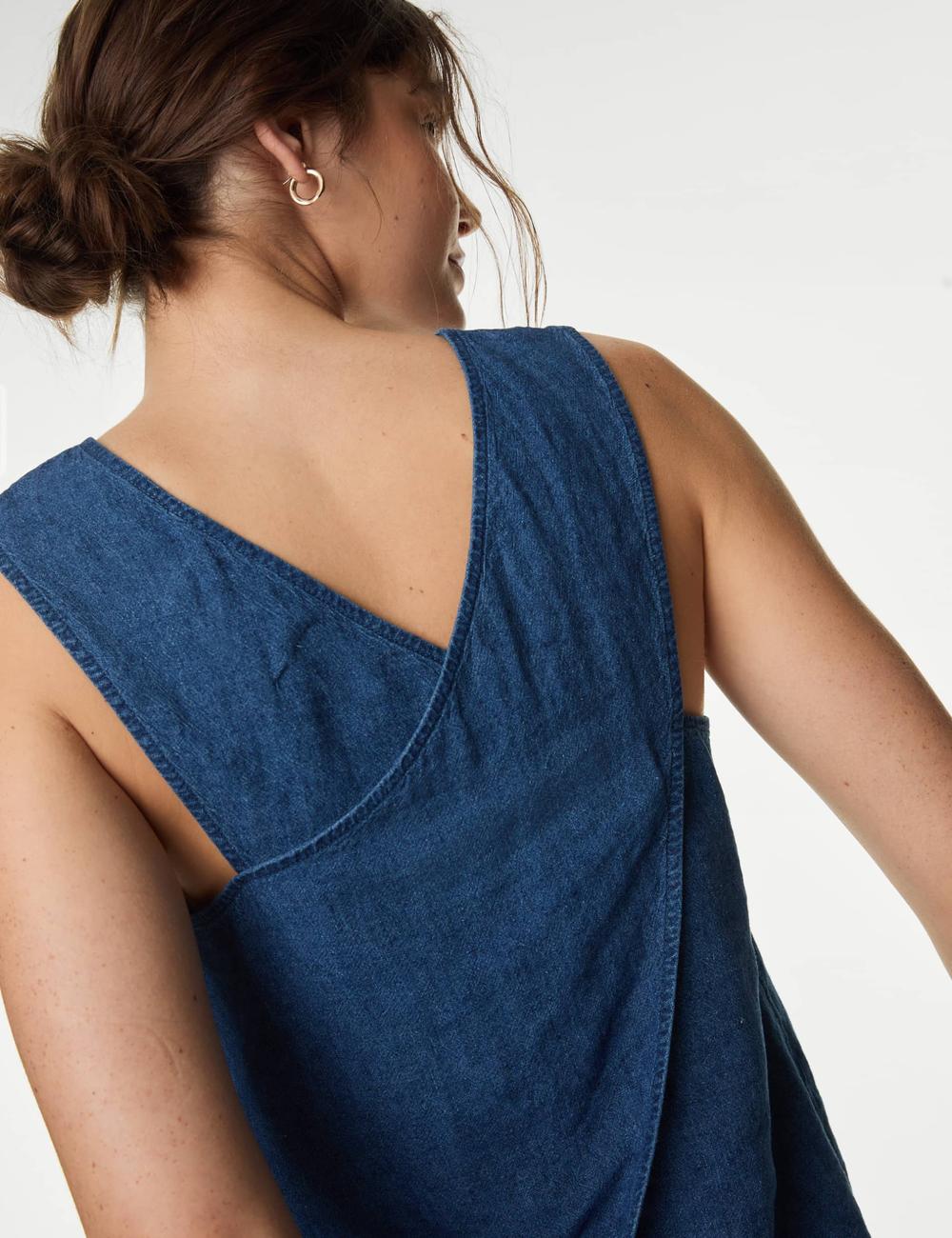 Blusa de lino sin mangas
