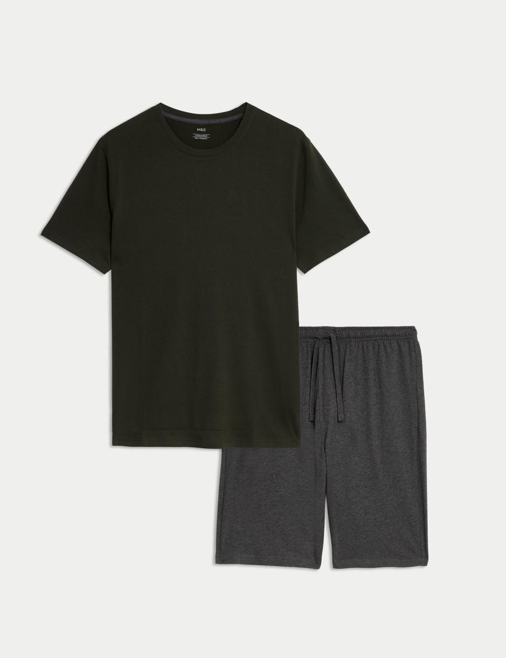 Pijama corto de punto liso