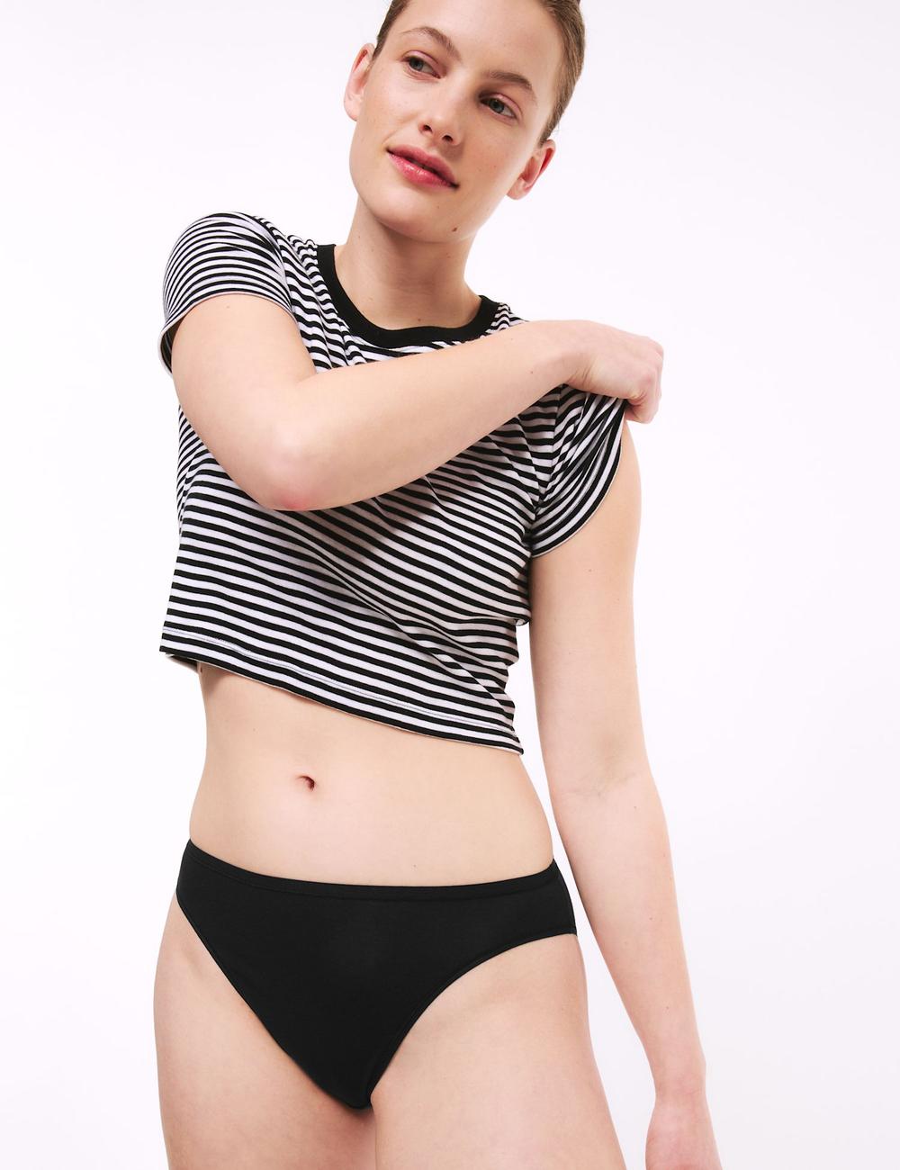 Pack x5 bragas altas algodón modal