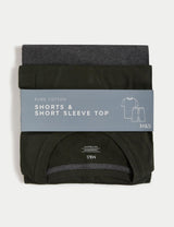 Pijama corto de punto liso