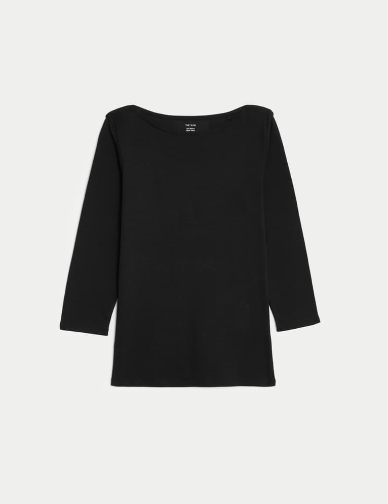 Camiseta de manga semilarga de rayas