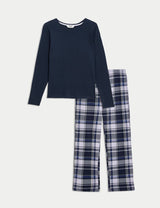 Pijama de pantalón largo con top de manga larga