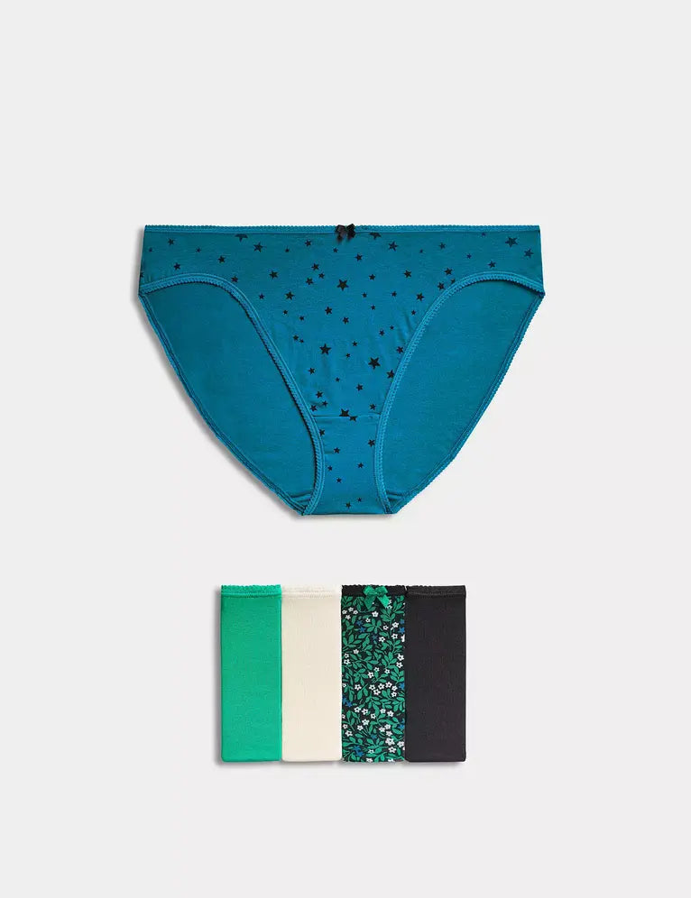 Pack 5 Bragas altas diseño
