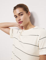 Camisola de manga corta de rayas