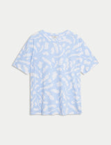 Camiseta básica de manga corta y escorte pico de corte relax