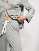 Pijama de manga larga abotonado