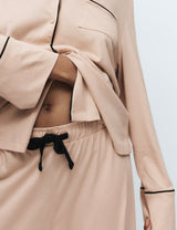 Pijama de manga larga abotonado