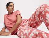 Pijama de diseño de manga corta y pantalón largo FP