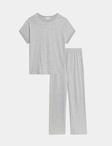 Pijama de diseño de manga corta y pantalón largo FP