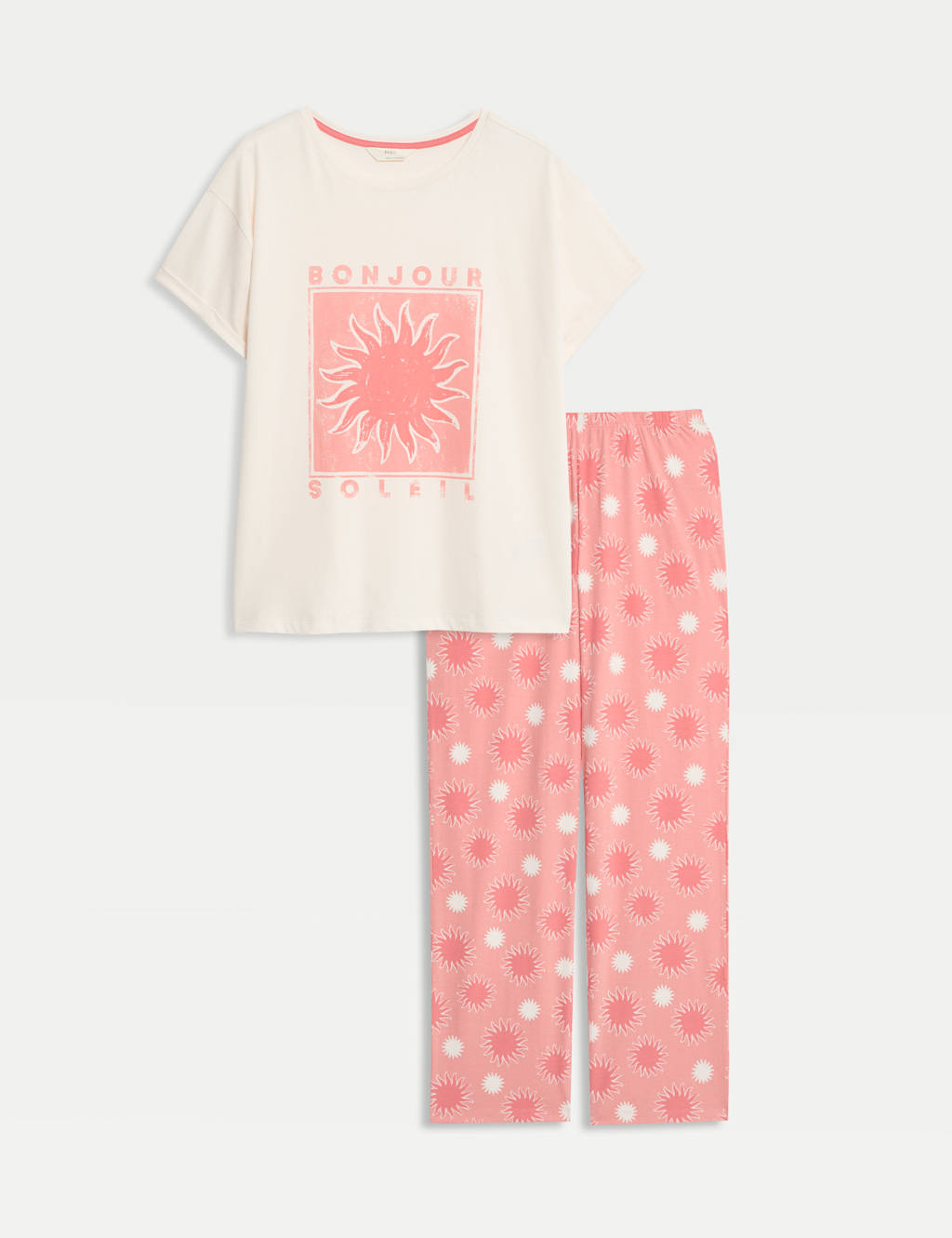 Pijama de diseño de manga corta y pantalón largo FP