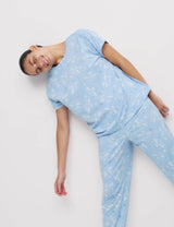 Pijama de diseño de manga corta y pantalón largo FP