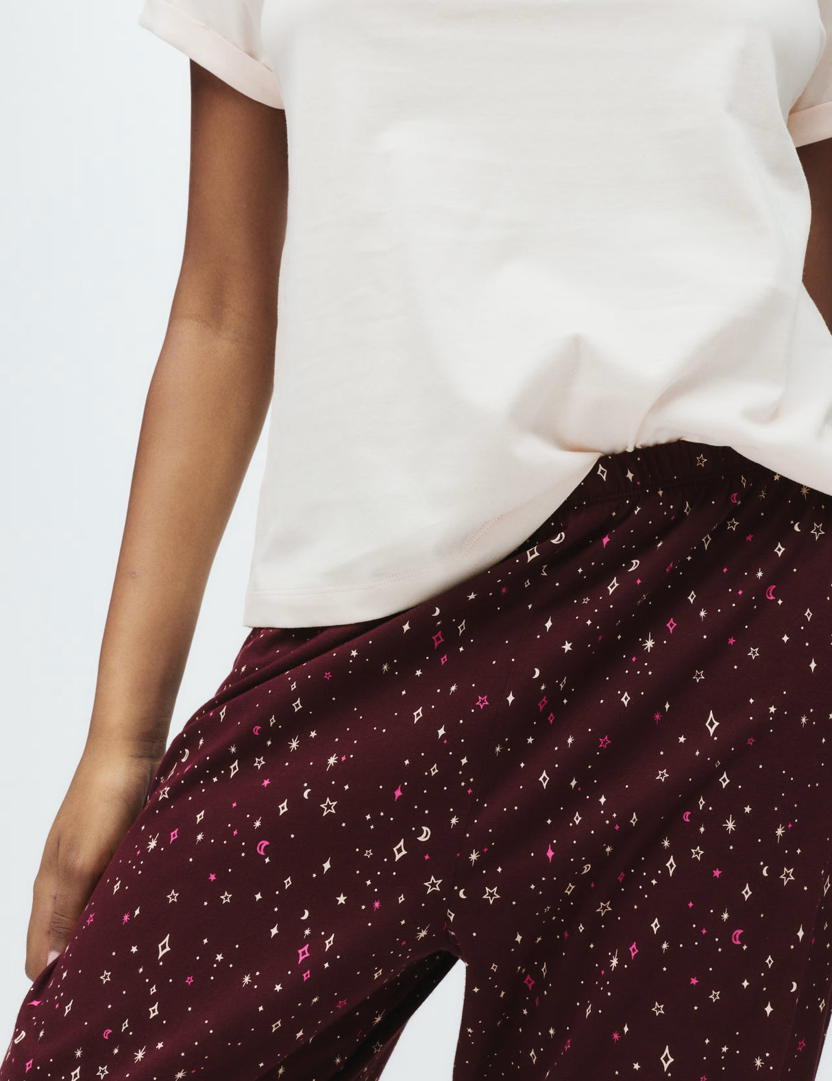 Pijama de manga corta estampado flat pack