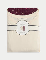 Pijama de manga corta estampado flat pack