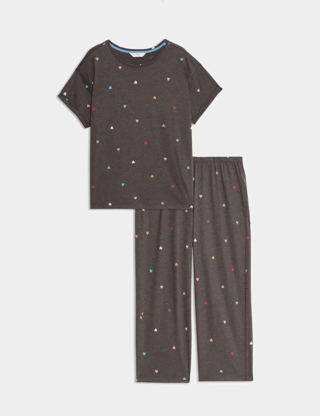 Pijama de largo pescador y top de manga corta con diseño