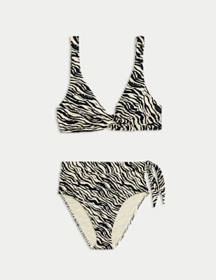 Parte alta de bikini con diseño Cebra