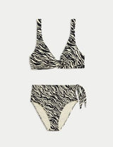 Parte alta de bikini con diseño Cebra