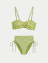 Braga de bikini con diseño y frunce