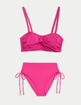 Parte alta de bikini estilo bandeau
