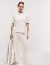 Top de manga corta waffle