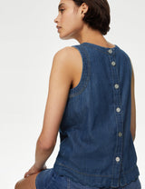 Blusa sin mangas con ondas