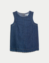 Blusa sin mangas con ondas