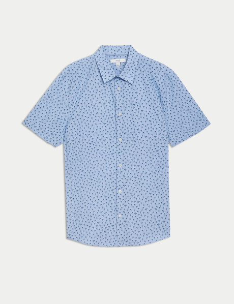 Camisa de manga corta puro algodón diseño