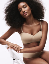 Sujetador sin aro con tirantes multiposición